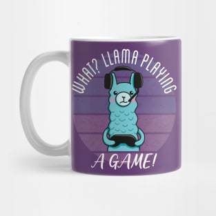 Llama Gamer What Llama Playing A Game Pun Mug